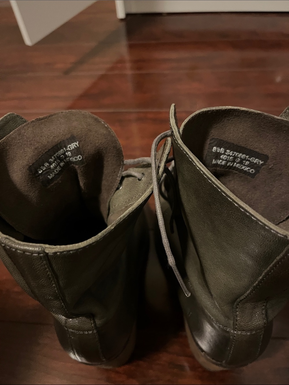Frye Karen Combat Boots Gray Size 8.5 - Picture 7 of 7